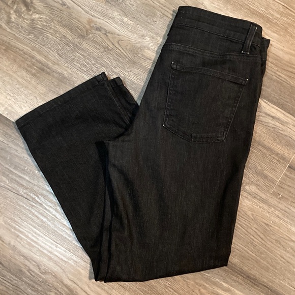 Eileen Fisher Organic Cotton Blend Cropped Black Jeans - Picture 2 of 4